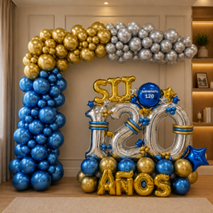Arco Organico + Bouquet de Globos