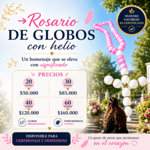 Rosario de globos helio