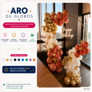 Aro de globos + Letrero neon